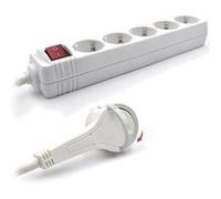 Ewent Multiprise EW3955 5 prises Schuko avec interrupteur et protection enfants 1,5 m Blanc
