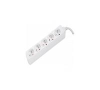 DEXLAN Multiprise 5 prises sans interrupteur blanche - 0,8 m