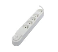 CHACON Multiprise 5 x16A - 1 5 m + Interrupteur - Blanc