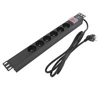 Multiprise 54470 : prises de sécurité : 6 250VAC 16A noir QOLTEC