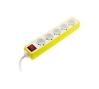 - Multiprise 5x16A 2P+T + interrupteur + housse - Jaune