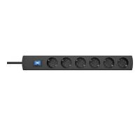 Multiprise 6 prises avec interrupteur - Anthracite