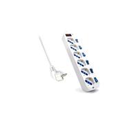 Multiprise 6 Prises avec Interrupteur EW3932-3M 3500W Blanc