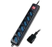 Ewent Multiprise EW3925 – 6 prises bipasso ITA/Schuko, interrupteur, câble 1,5 m, noir