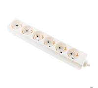 Multiprise 6 prises Schuko 16A sans câble - Blanc - Zenitech