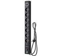 Brennenstuhl Multiprise 7 prises Type E – 2 ports USB, protection contre les surtensions – Noir