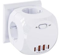 Multiprise 8 en 1 avec ports USB - Multiprises pour la maison et le bureau