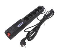 Multiprise ACAR 504W 5M : prises de sécurité : 5 250VAC 10A noir HSK DATA