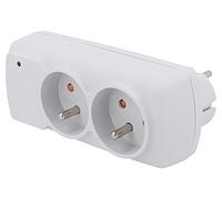 Multiprise ACAR MINI CO : prises de sécurité : 2 230VAC 10A blanc HSK DATA