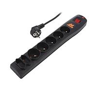 Multiprise ACAR P7 5M BLACK : prises de sécurité : 7 230VAC 10A noir HSK