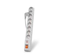 Multiprise Acar S8 8 prises avec interrupteur et protection 1,5 m gris