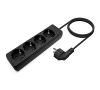 Multiprise Aisens A154-0534 4 Prises Protection Enfants Câble 1,4 m Noir