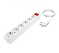 Multiprise Aisens A154-0535 6 Prises avec Interrupteur Protection Enfants 1,4 m Blanc