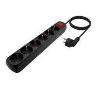 Aisens Multiprise A154-0536 6 prises avec interrupteur protection enfant câble 1,4 m noir