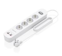 Multiprise Aisens ASPS-2A2C12-W 4 Prises 2 USB-A 2 USB-C avec Protection et Interrupteur