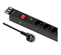 Multiprise Parafoudre Cb Pour Armoire Rack 19' 1u 16a Pdu 6xfrench 2m