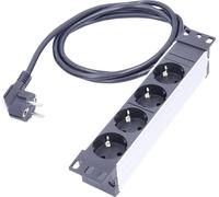 Multiprise AS Schwabe 18198 noir, argent contact de protection 1 pc(s)