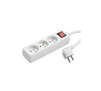 : Multiprise avec 3 prises 230 V et interrupteur - Blanc
