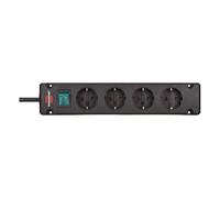 BRENNENSTUHL 1150650114 - Base múltiple Bremounta Negra apta Para montaje fijo (4 Tomas)