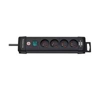 Multiprise avec 4 Prises Type E Premium-Line 1,80m Noir