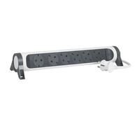 Multiprise avec interrupteur legrand 694533/ 6 prises/ blanc et gris foncé