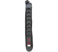 Chacon Bloc 8 x 16 A avec interrupteur - 1,5 m - noir