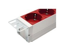 Multiprise Bachmann 19" en aluminium, 9 prises, pour onduleur, 3,0 m, sans interrupteur