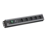 Multiprise Bachmann Tradesmans - Cordon d'extension (montable en rack) - Connexions de sortie : 5 - 48,3 cm (19") - 2,0 m - noir (300.030)