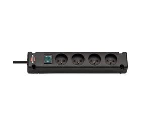 Multiprise Bermounta 4 Prises 1.5m noir avec interrupteur BRENNENSTUHL