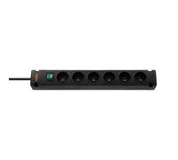 Multiprise Bermounta 6 Prises 3m noir avec interrupteur BRENNENSTUHL