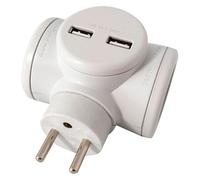 Multiprise Biplite 2X16A + 2 Ports USB (USB-C et USB-A) Watt&Co