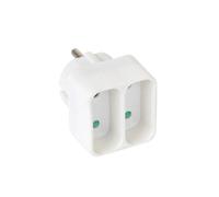 Multiprise biplite DEBFLEX 2P 6 ampères façade blanche