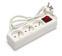 Velamp Bloc multiprise 10/16A + Interrupteur - 3G1mm2, 3 Prises