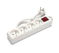 Velamp Bloc multiprise 10/16A avec interrupteur 3G1 mm², 4 prises