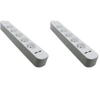 Multiprise Bords Ronds 5x16A USB C - Gris - Chacon (Lot de 2)