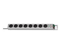 Multiprise Parasurtenseur avec 8 Prises Universelles Super-Solid Argent
