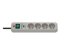 Multiprise - Brennenstuhl - 4 prises - 1,5m - Protection contre surtensions - Gris informatique