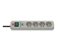 Multiprise - Brennenstuhl - 4 prises - 1,5m - Protection contre surtensions - Gris informatique