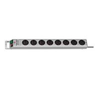 Brennenstuhl Multiprise Super-Solid 8 prises Protection enfants Interrupteur lumineux Argent