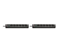 Multiprise Brennenstuhl BREMOUNTA Noire, 6 Prises, 3m de Câble, Lot de 2