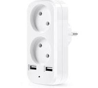 Multiprise caméra espion cachée Wifi Vidéo HD et son et 2 ports USB multi G