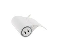 - Multiprise canapé 1 prise 2P+T 16A + 2 USB - Blanc