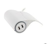 Multiprise canapé 1 prise 2P+T 16A + 2 USB - blanc - Thomson