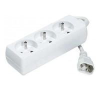 Multiprise onduleur 3 prises / cordon IEC C14 blanche - 1,5 m