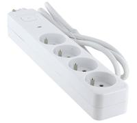 Chacon Multiprise parafoudre 4 x 16 A 1,5 m Protection surtension Fiche plate 30% plastique recyclé