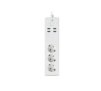 Nedis Multiprise connectée Wi‑Fi SmartLife WIFIP312FWT 3 sorties 16A 3680W 4 USB 1,8m Blanc