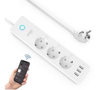 Multiprise Connectée Wifi 3G + 3 ports USB 15A - SILUMEN - Blanc - Contrôle à distance