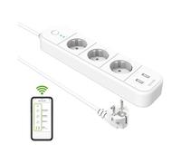 Multiprise Connectée WiFi Intelligente- 3 Prises & 2 Ports USB, Protection Contre les Surtensions, Commande Vocale, SP15