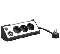 Revolt Multiprise d'angle 3 prises avec 2 ports USB et veilleuse LED