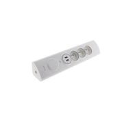 Otio - Multiprise d'angle 3P 16A + 1P 16A latérale, 2 USB, parafoudre à câbler - Blanc